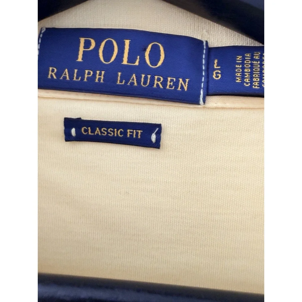 Polo Ralph Lauren Classic Fit Polo Shirt Men's Large Yellow Short Sleeve